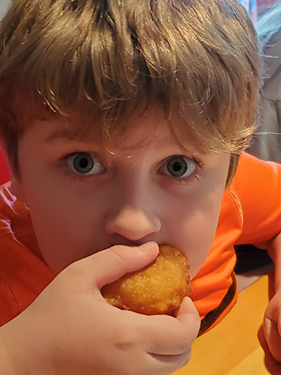 Enjoying fry bread