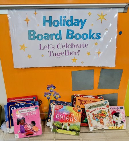 Holiday Board Book sign