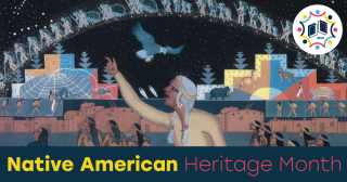 Atrium Banner Celebrating Native American Heritage Month