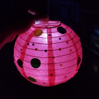 An example of the lantern art project based on Kusama's work. 