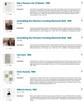 Go to DesPlainesMemory.org and type 
