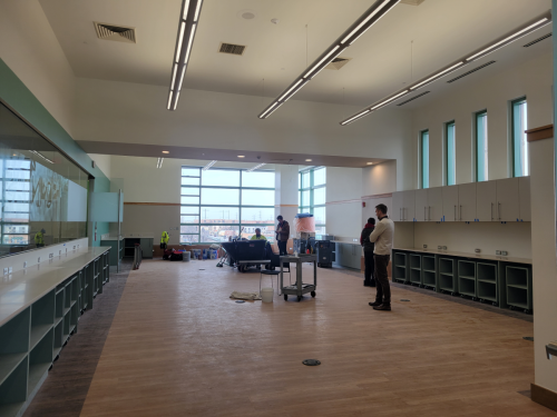 The Canvas Phase 2, looking west, prior to the installation of furniture, equipment and computers. 