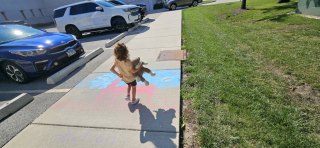 Child hopping