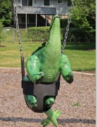 dino swinging