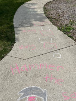 Hammering squares on the chalk course