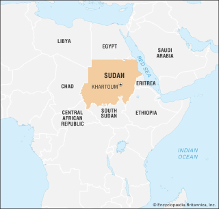 Map of Sudan and surrounding countries. Source: Sudan | History, Map, Area, Population, Religion, & Facts | Britannica