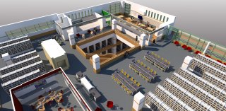 ARCHITECT'S RENDERING: The Canvas, overhead view looking northwest. 