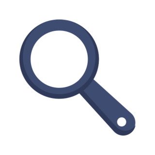 icon of a magnifying glass that links to a list of items in the 