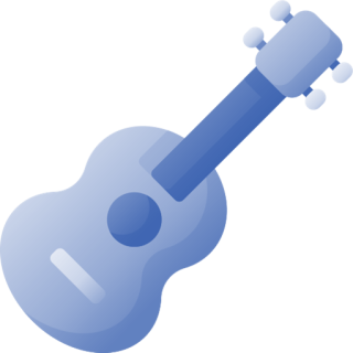 icon of a ukulele that links to a list of items in the 